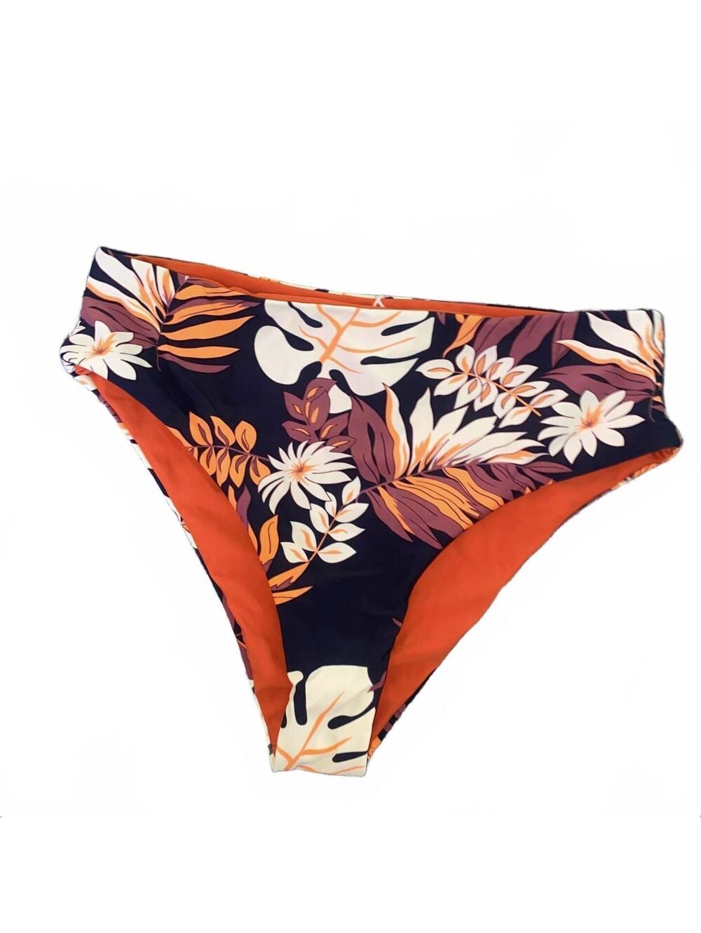 CUPSHE Tropical Floral Bikini Bottoms Size Small High Cut Swimwear